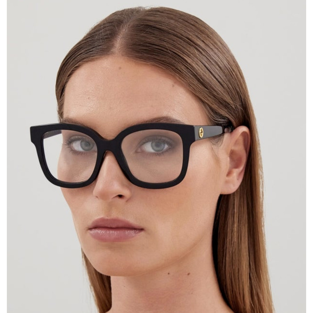 Gucci GG1258O Eyeglasses Black Acetate Cat-Eye